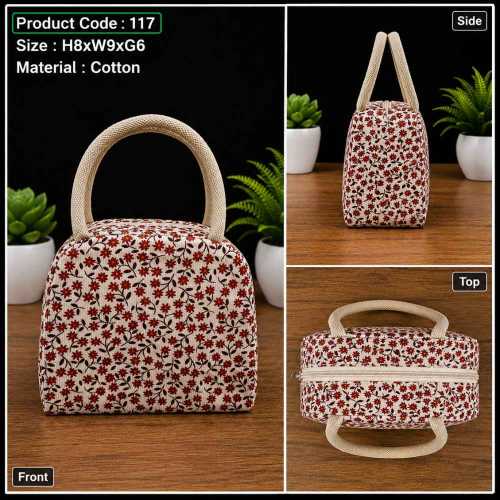 Cotrise Insulated Floral Lunch Carry Bag